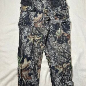 Mossy oak Brush Red‎ Head L Camo Nylon Baggy Wide Leg Pants Shorts Zip Nice VTG